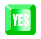 Green button, text reads, "Yes."
